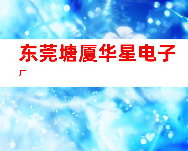 东莞塘厦华星电子厂