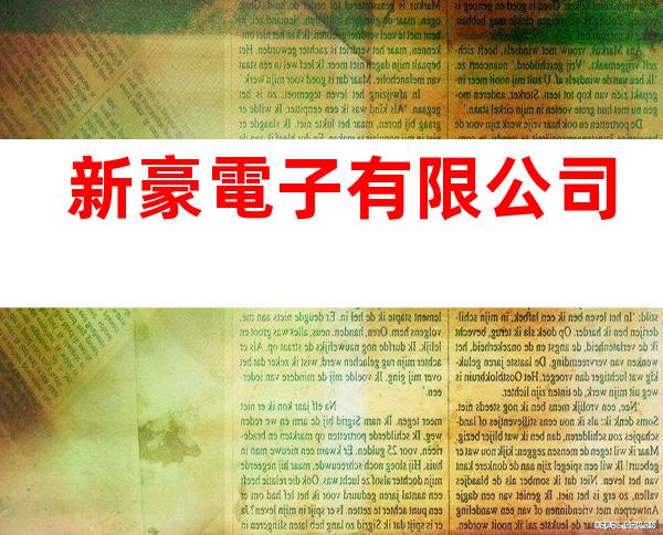 新豪電子有限公司