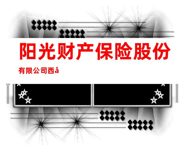 阳光财产保险股份有限公司西宁市中心支公司